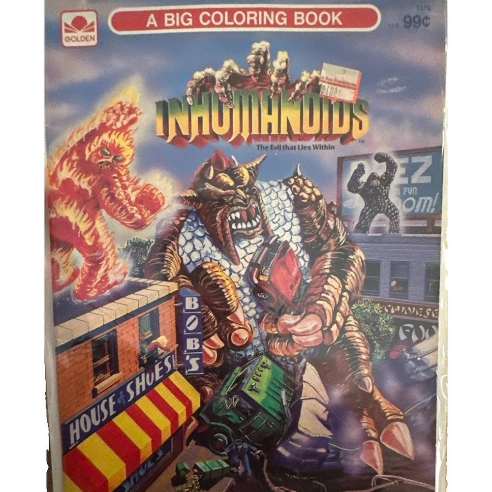 Vintage 1986 Hasbro INHUMANOIDS Golden Coloring Activity Book
